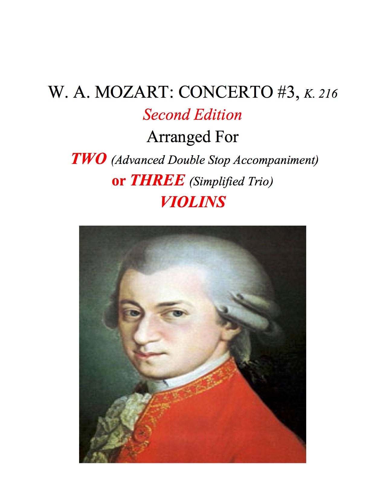 061 - W. A. MOZART: CONCERTO #3, K. 216