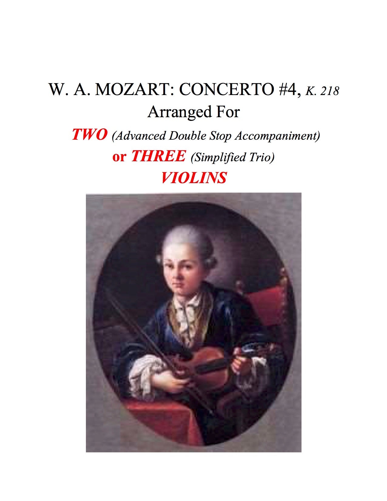 062 - W. A. MOZART: CONCERTO #4, K. 218