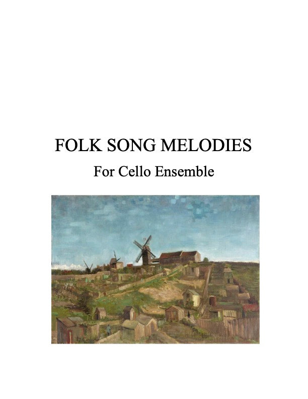 133 Folk Song Melodies For Cello Ensemble (Twinkle - Etude)