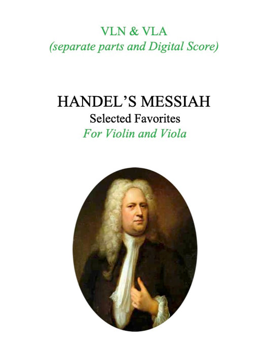 139B - Handel's Messiah: Christmas Favorites for Violin and Viola (includes two parts, with a Digital Score)
