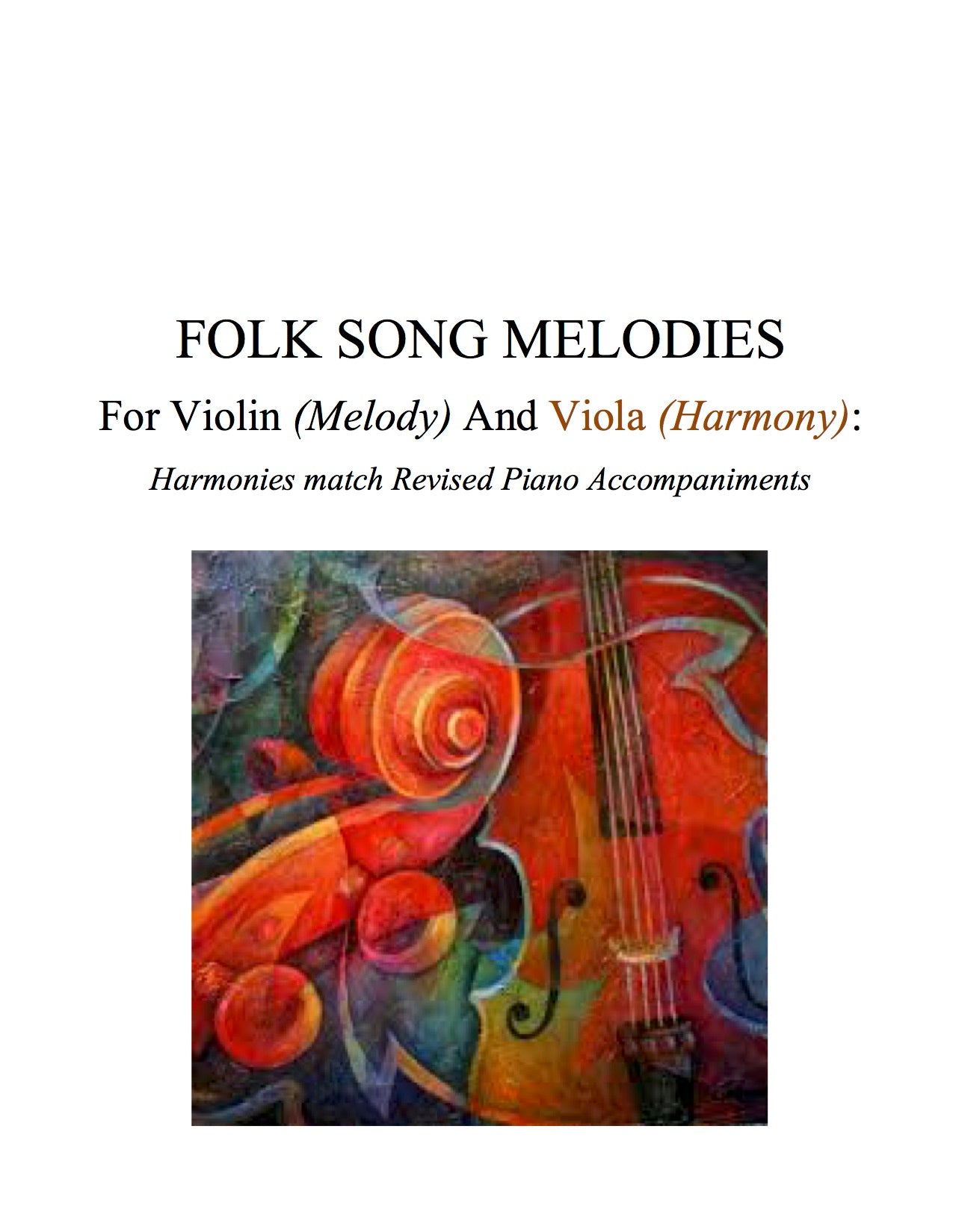 016 - Folk Song Melodies For Violin (Melody) and Viola (Harmony) Twinkle - Etude