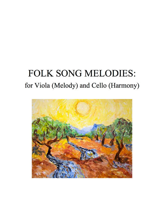 023 - Folk Song Melodies for Viola (Melody) and Cello (Harmony) Twinkle - Etude
