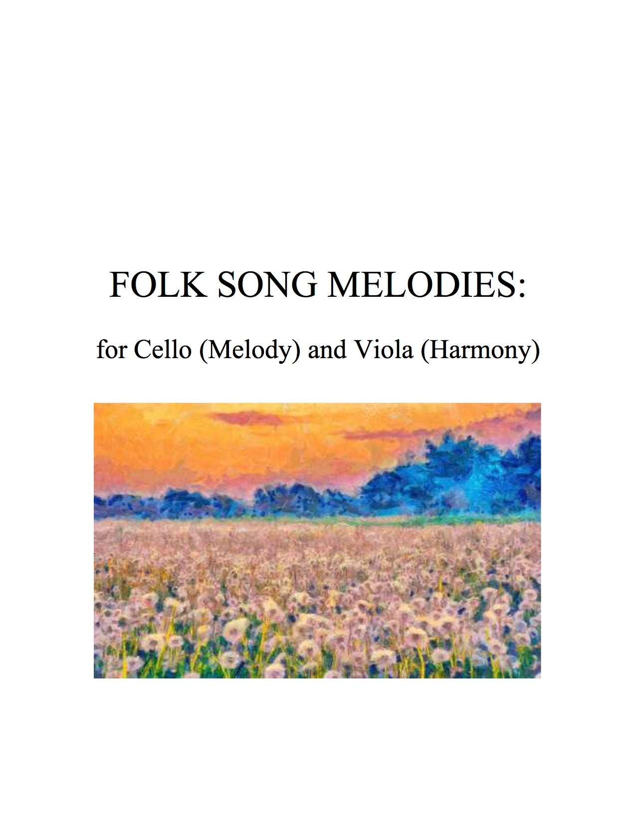 024 - Folk Song Melodies for Cello (Melody) and Viola (Harmony) Twinkle - Etude