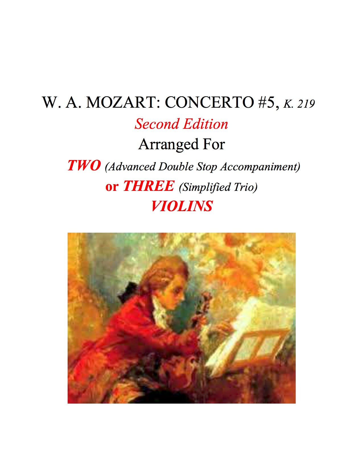 063 -- W. A. MOZART: CONCERTO  #5, K.219